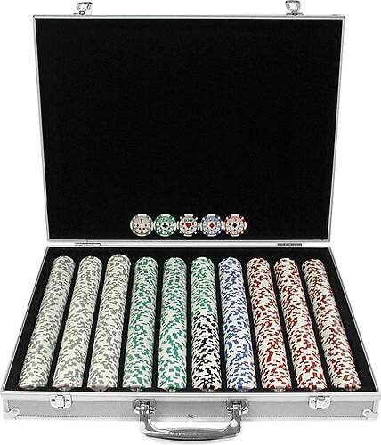 Front Standard. Trademark - High Roller 1,000-Piece 11.5-Gram Poker Chip Set.
