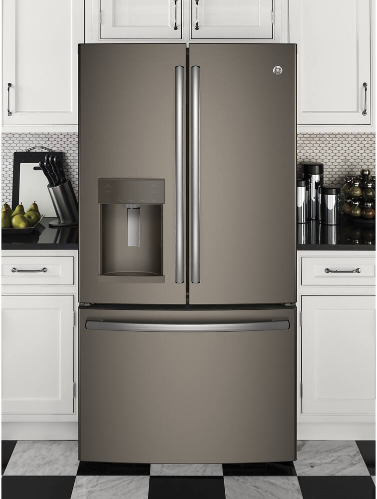 Alt View 15. GE - 27.7 Cu. Ft. French Door Refrigerator - Fingerprint resistant slate.