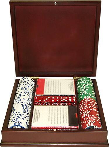 Front Standard. Trademark - Jackpot Casino 100-Piece 11.5-Gram Poker Chip Set.