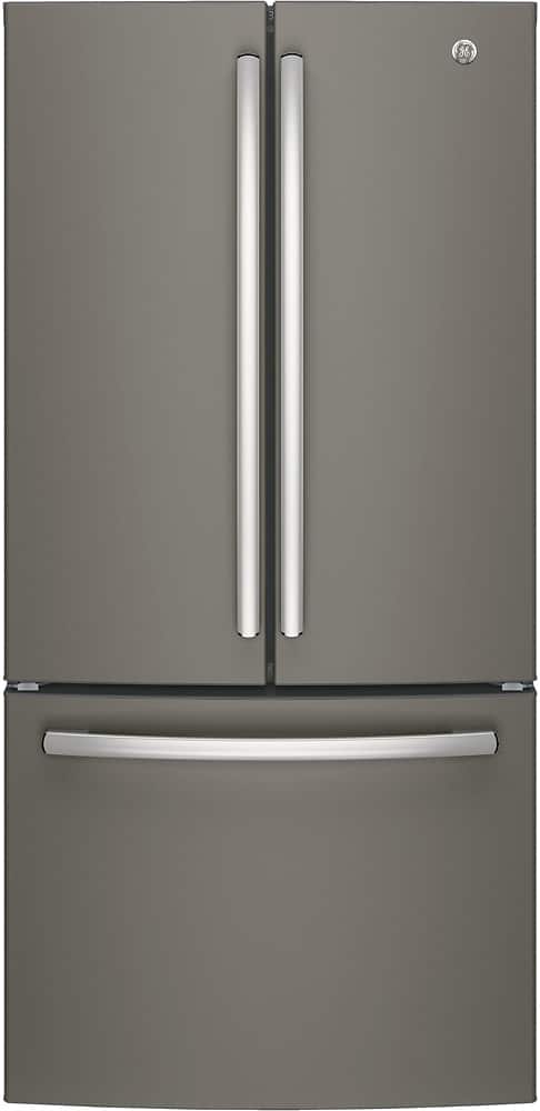 Front. GE - 24.7 Cu. Ft. French Door Refrigerator - Slate.