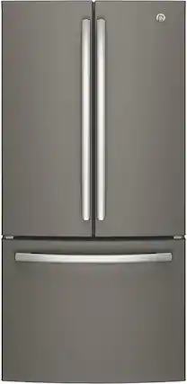 Front. GE - 24.7 Cu. Ft. French Door Refrigerator - Slate.