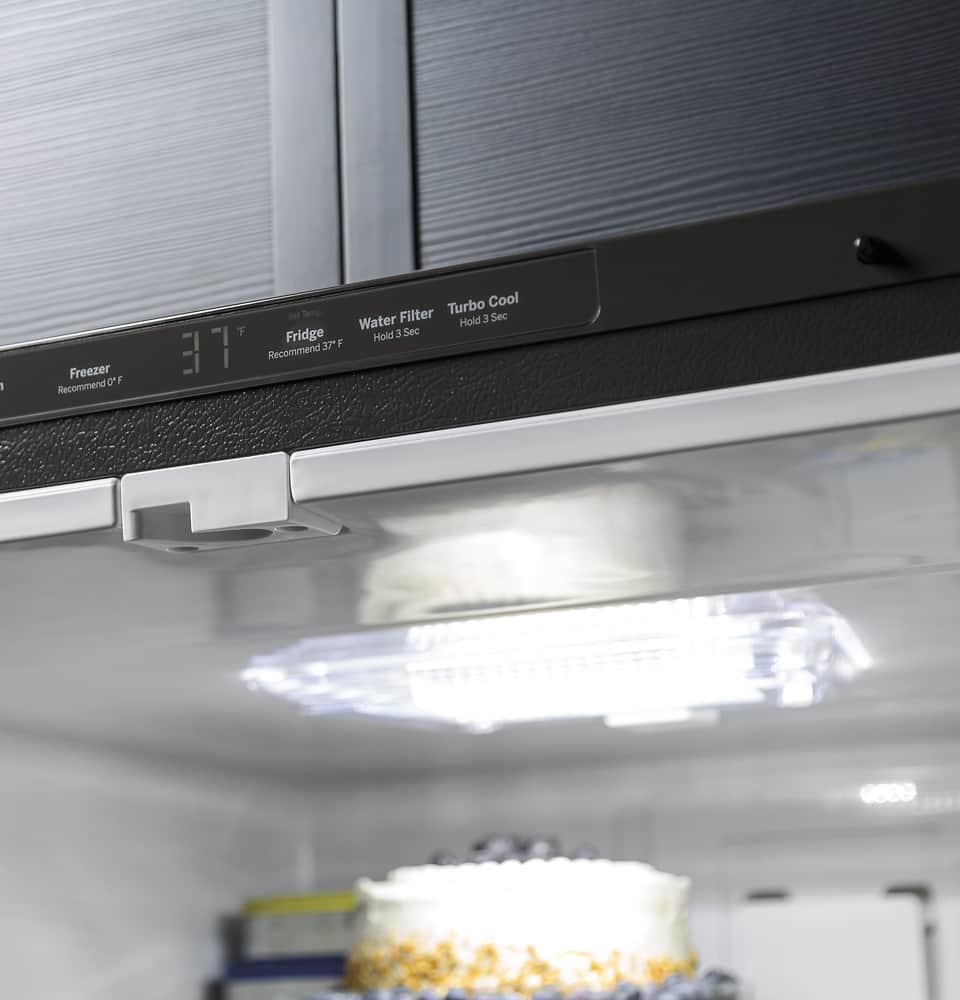 Alt View 13. GE - 24.7 Cu. Ft. French Door Refrigerator with Internal Water Dispenser - Slate.