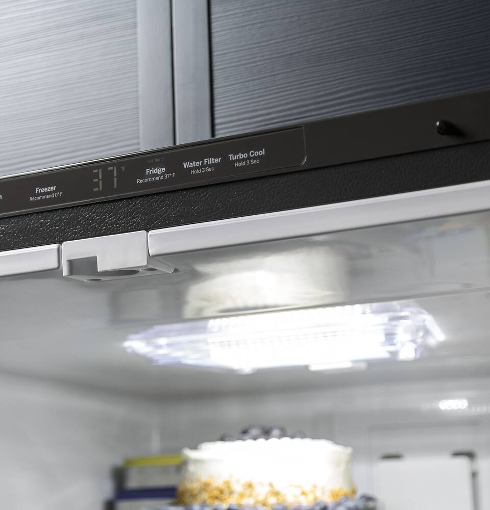 Alt View 13. GE - 24.7 Cu. Ft. French Door Refrigerator with Internal Water Dispenser - Slate.