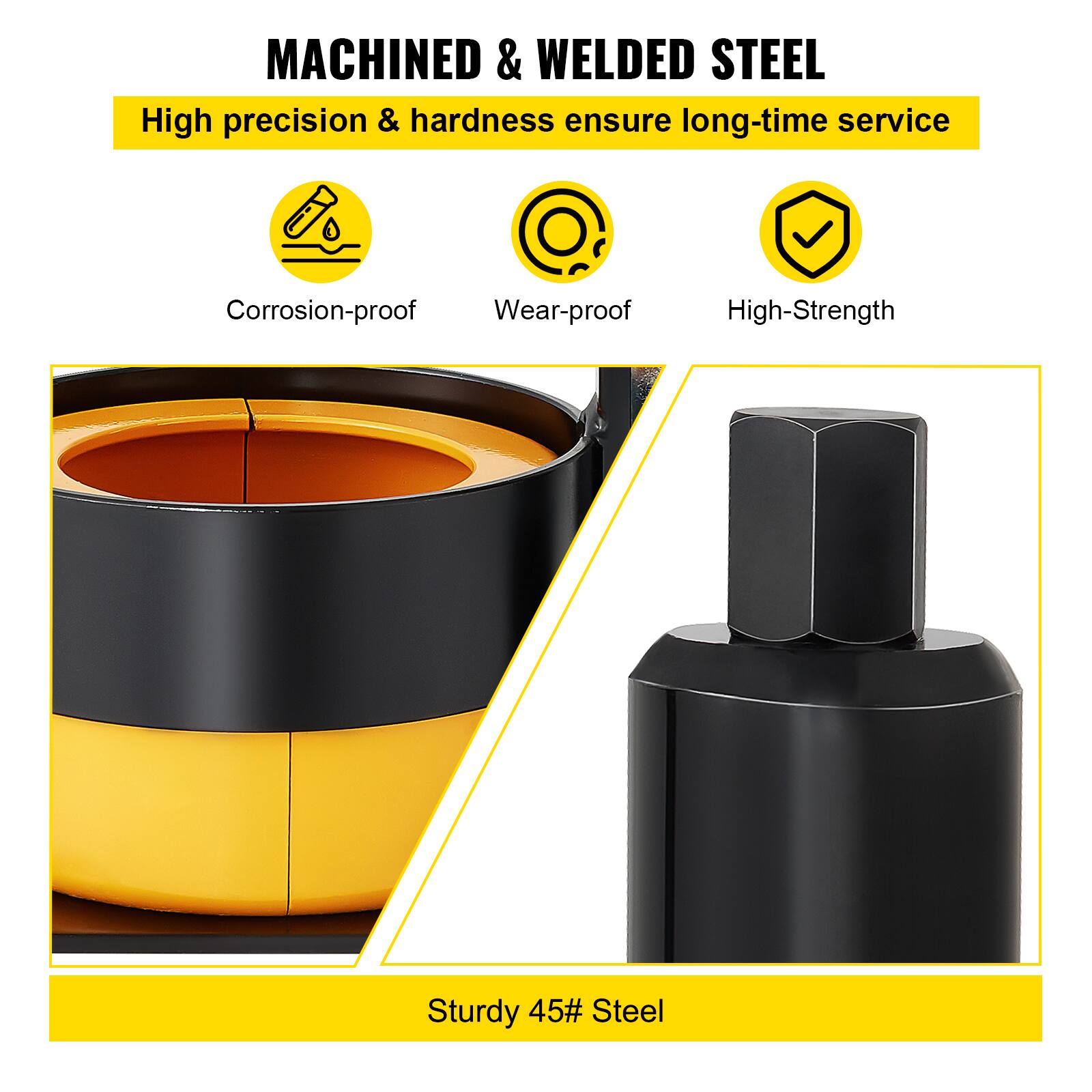 MACHINED & WELDED STEEL

High precision & hardness ensure long-time service

- Corrosion-proof
- Wear-proof
- High-Strength

Sturdy 45# Steel