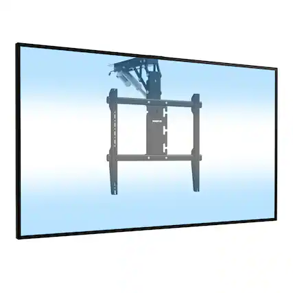 Front. Mount-It! - Motorized Ceiling TV Mount – 50″–90″ TVs, Remote-Controlled, 0–87.5° Tilt, 88 lb Capacity - Black.