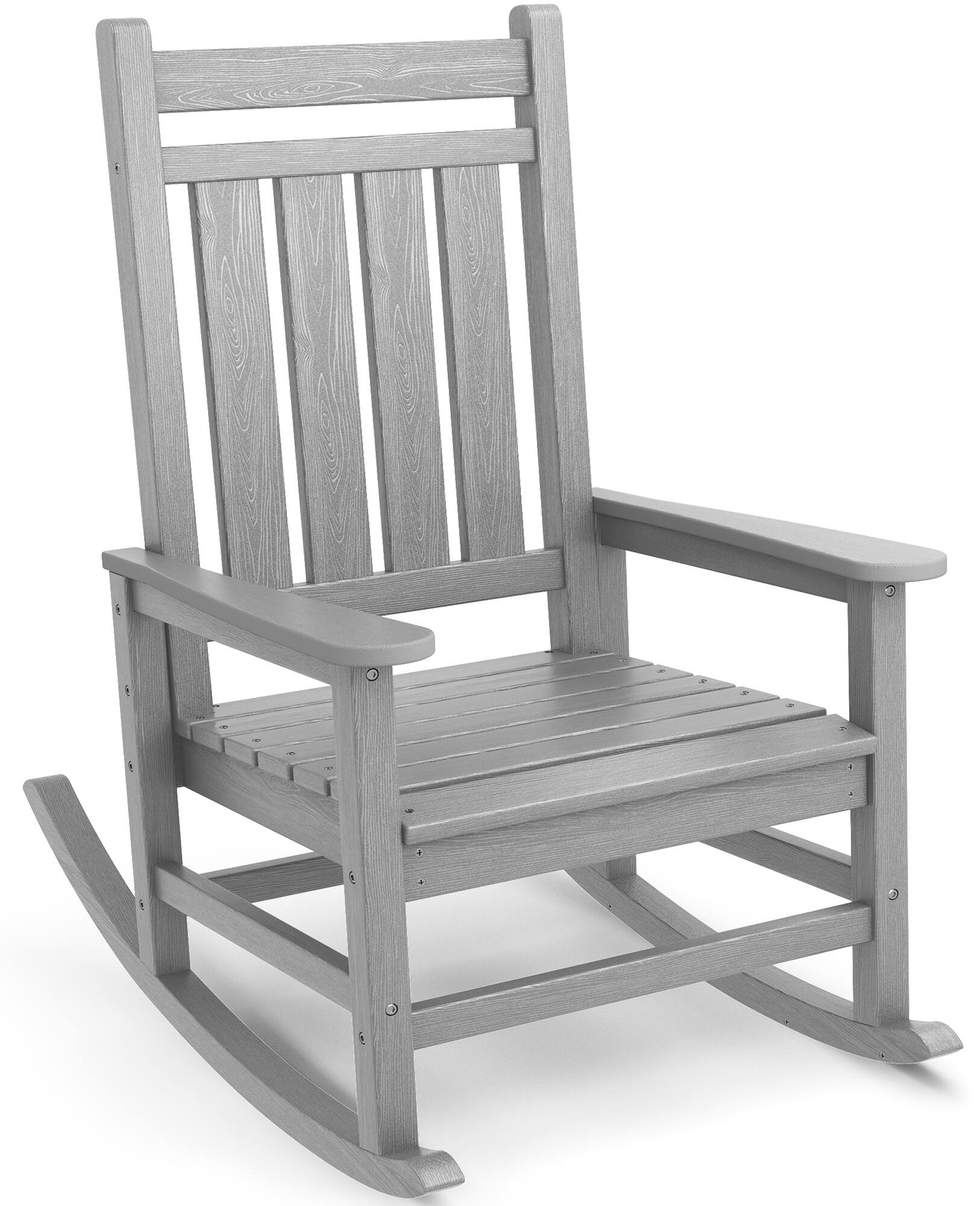 SERWALL - Outdoor Rocking Chair for Adults - Sliver Gray