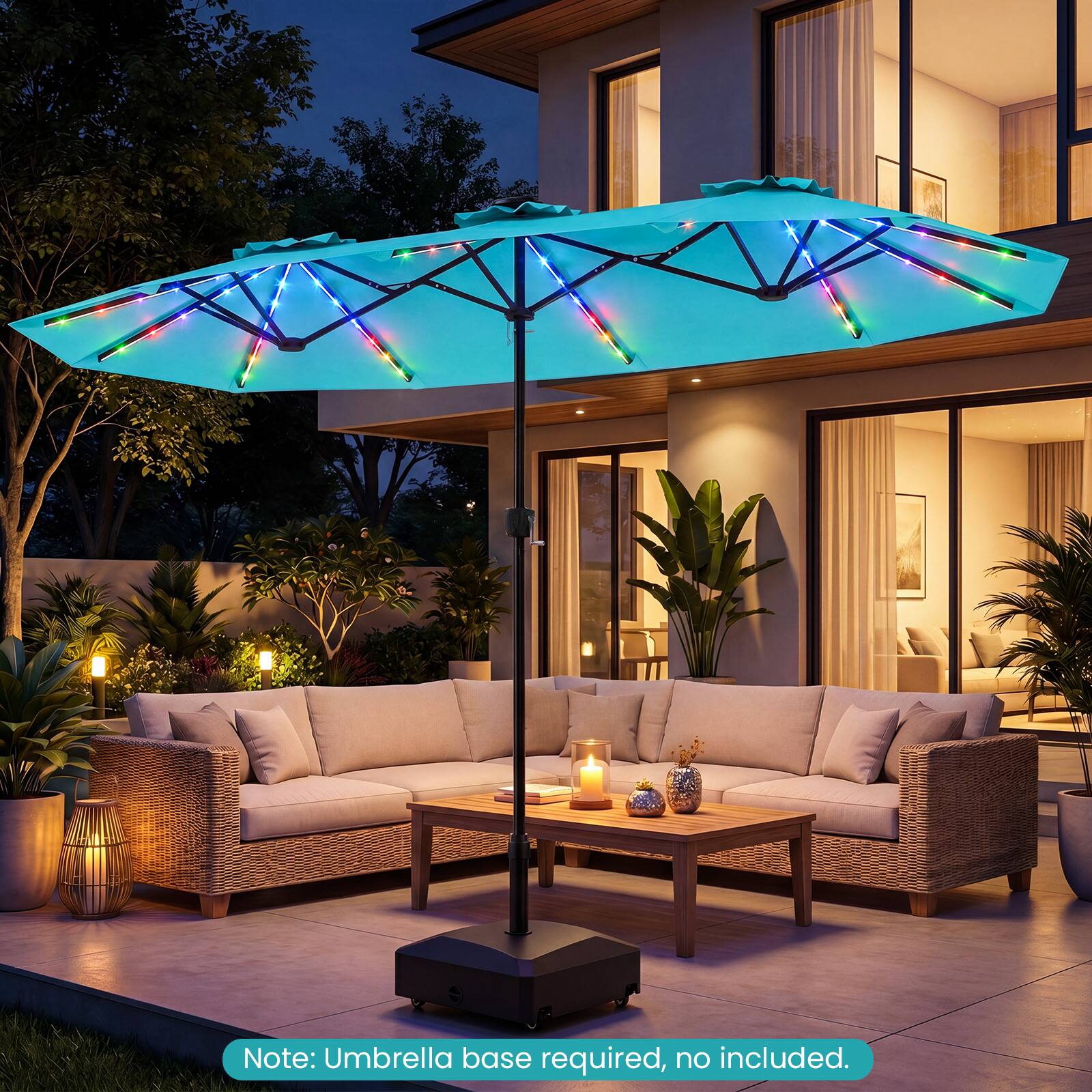 Note: Umbrella base required, no included.
