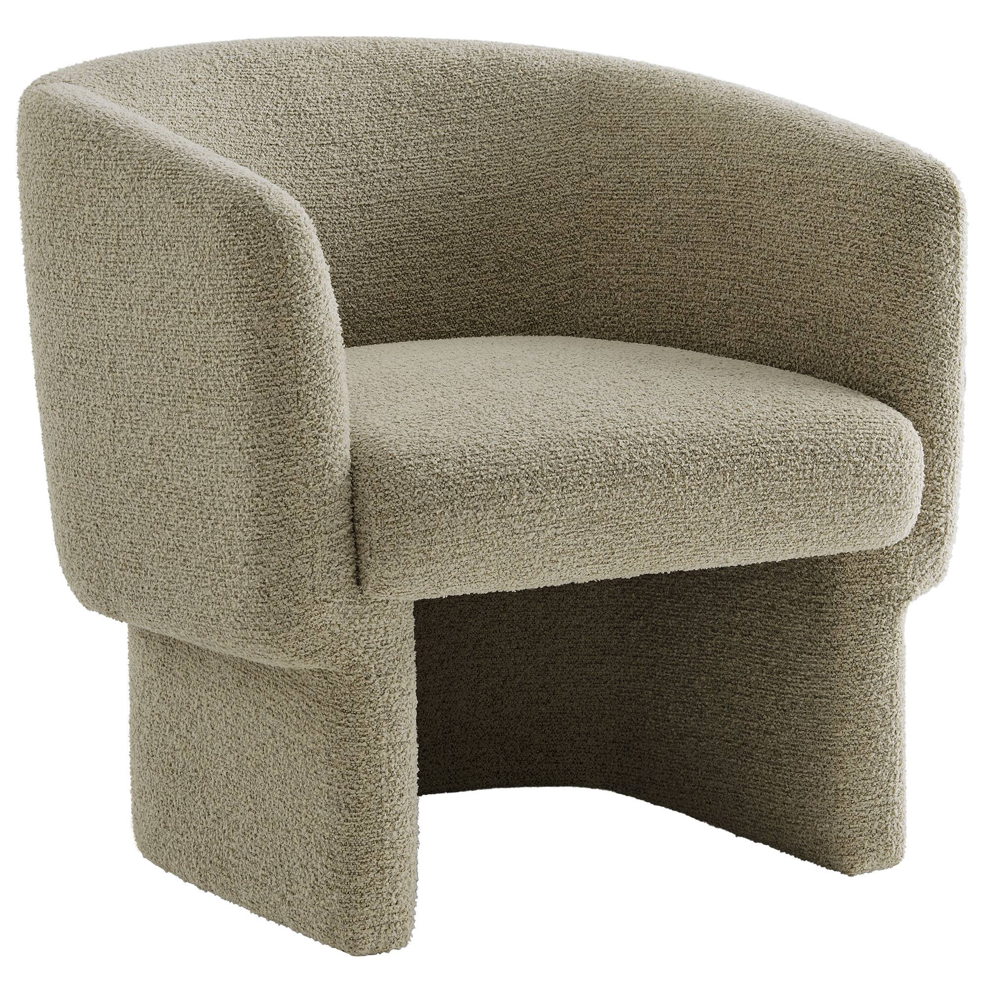 Angle. Modway - Muse Boucle Fabric Barrel Accent Chair by Modway - Cork.