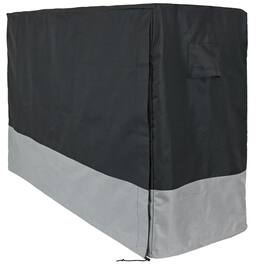 Sunnydaze - 6 ft Heavy-Duty Polyester Firewood Log Rack Cover - Black