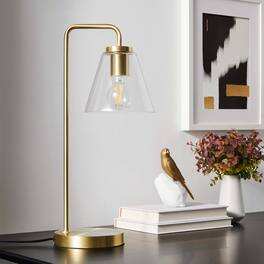 Element Glass Table Lamp by Modway - Satin Brass