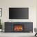 Alt View 33. Camden&Wells - Chabot Log Fireplace TV Stand for Most TVs up to 75" - Charcoal Gray.
