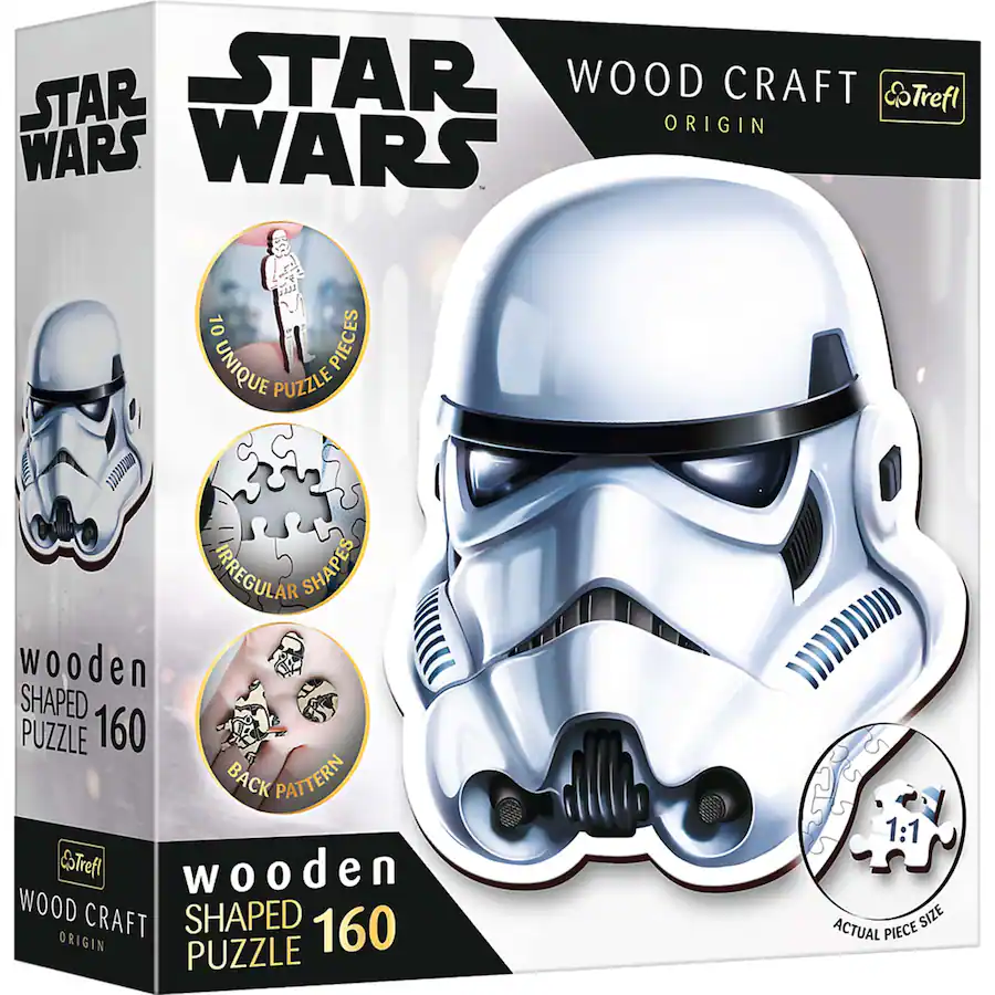 Woord Pattern Trefl Wood Craft 160 Piece Wooden Puzzle Star Wars Stormtrooper's ...