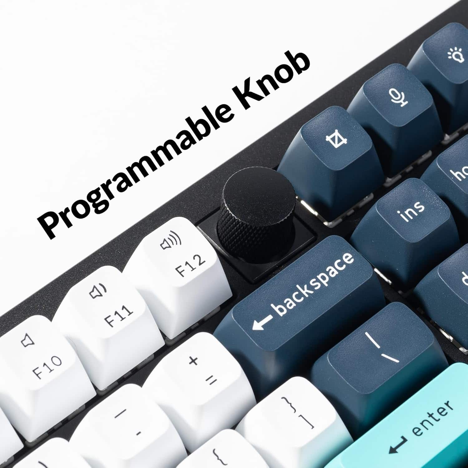 Programmable Knob F12) F11 backspace F10 + = - } [ - 1 { h ins enter