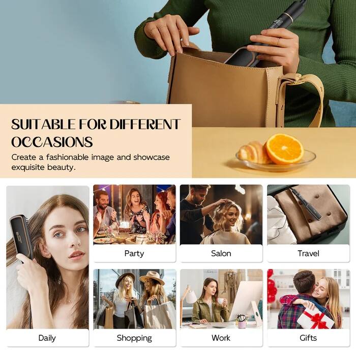 SUITABLE FOR DIFFERENT OCCASIONS

Create a fashionable image and showcase exquisite beauty.

- Party
- Salon
- Travel
- Daily
- Shopping
- Work
- Gifts