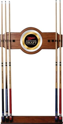 Front Standard. Trademark - Miller Genuine Draft 8-Cue Wall Rack.