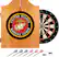 Front. Trademark Games - United States Marine Corps Solid Pine Dart Cabinet Set - Brown.