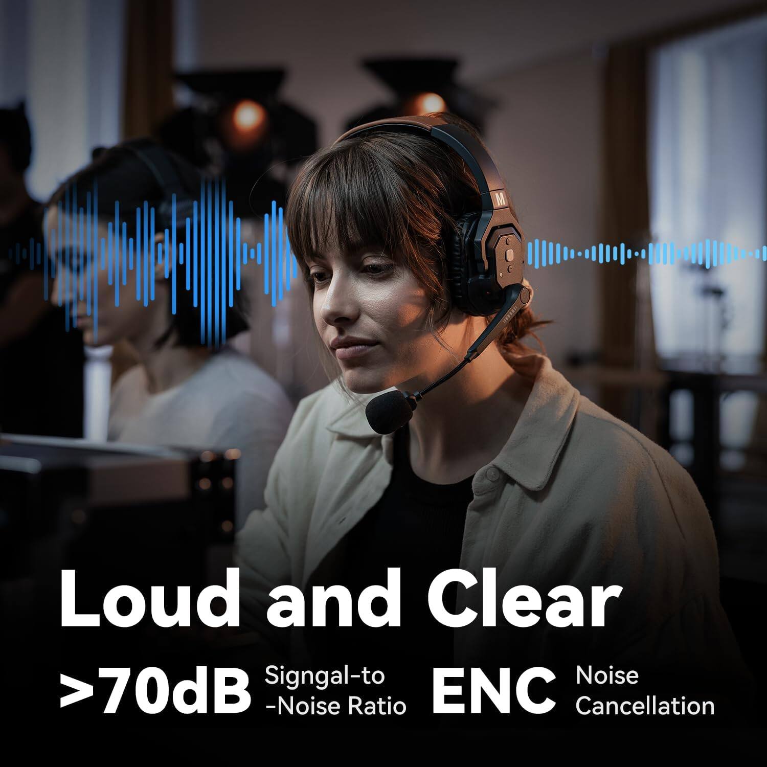 Loud and Clear  
>70dB  
Signal-to-Noise Ratio  
ENC  
Noise Cancellation