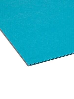 Alt View 3. Smead -  File Folder, 1/3-Cut Tab, Letter Size, Teal, 100/Box  - Teal.