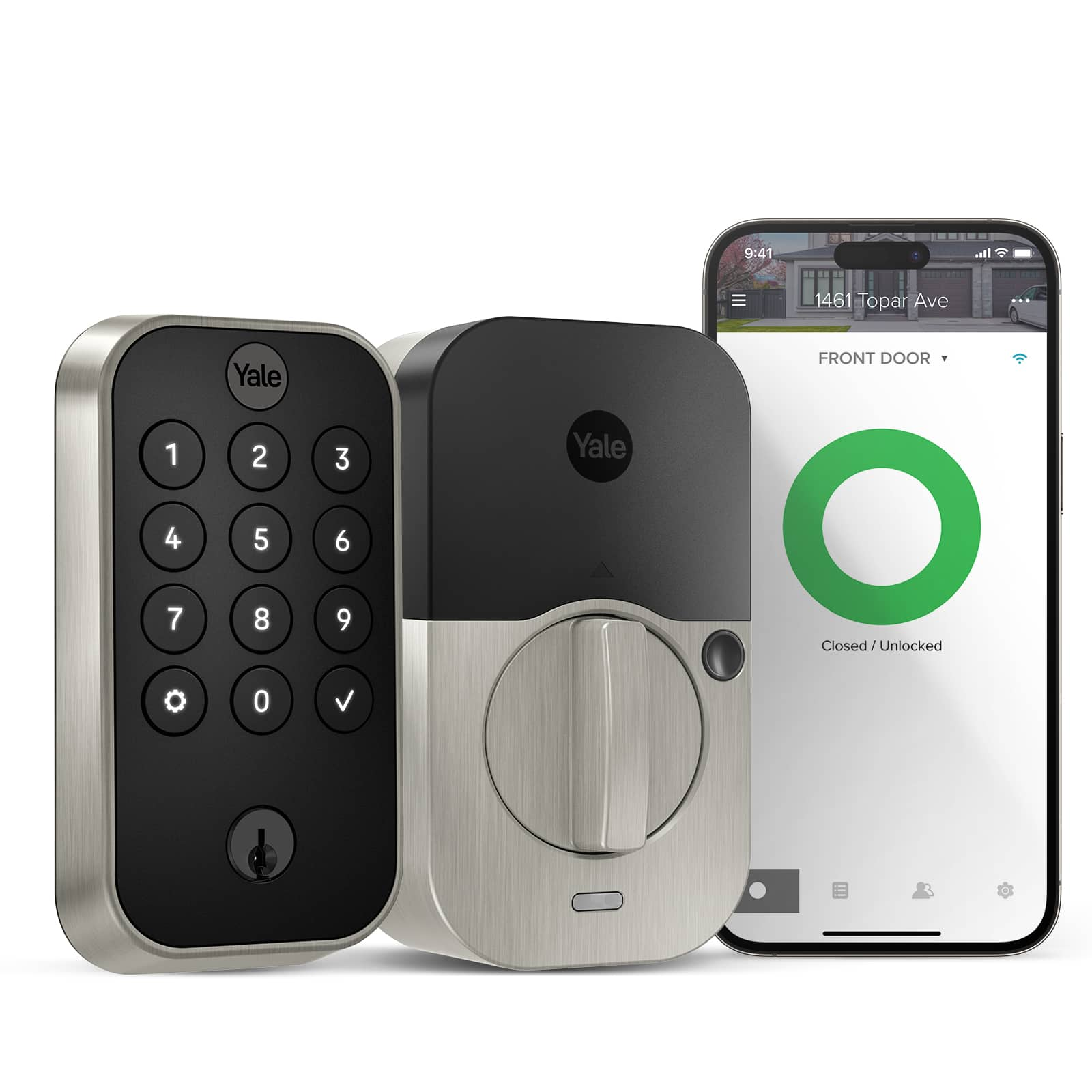 Yale – Assure Lock 2 – Smart Lock Wi-Fi Deadbolt with Push Button Keypad | Key Access – Satin Nickel Sansujyuku sansujyuku.com