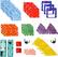 Front Standard. Trademark - MiniBlox 52-Piece Toy Building Block Set - Blue, Green, Orange, Pink, Purple, Red,.