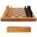 Front. Toy Time - Chess Set with Carved Staunton Pieces - Book-Style Folding Solid Wood Board with Interior Storage for Kids and Adults - Brown, Black.