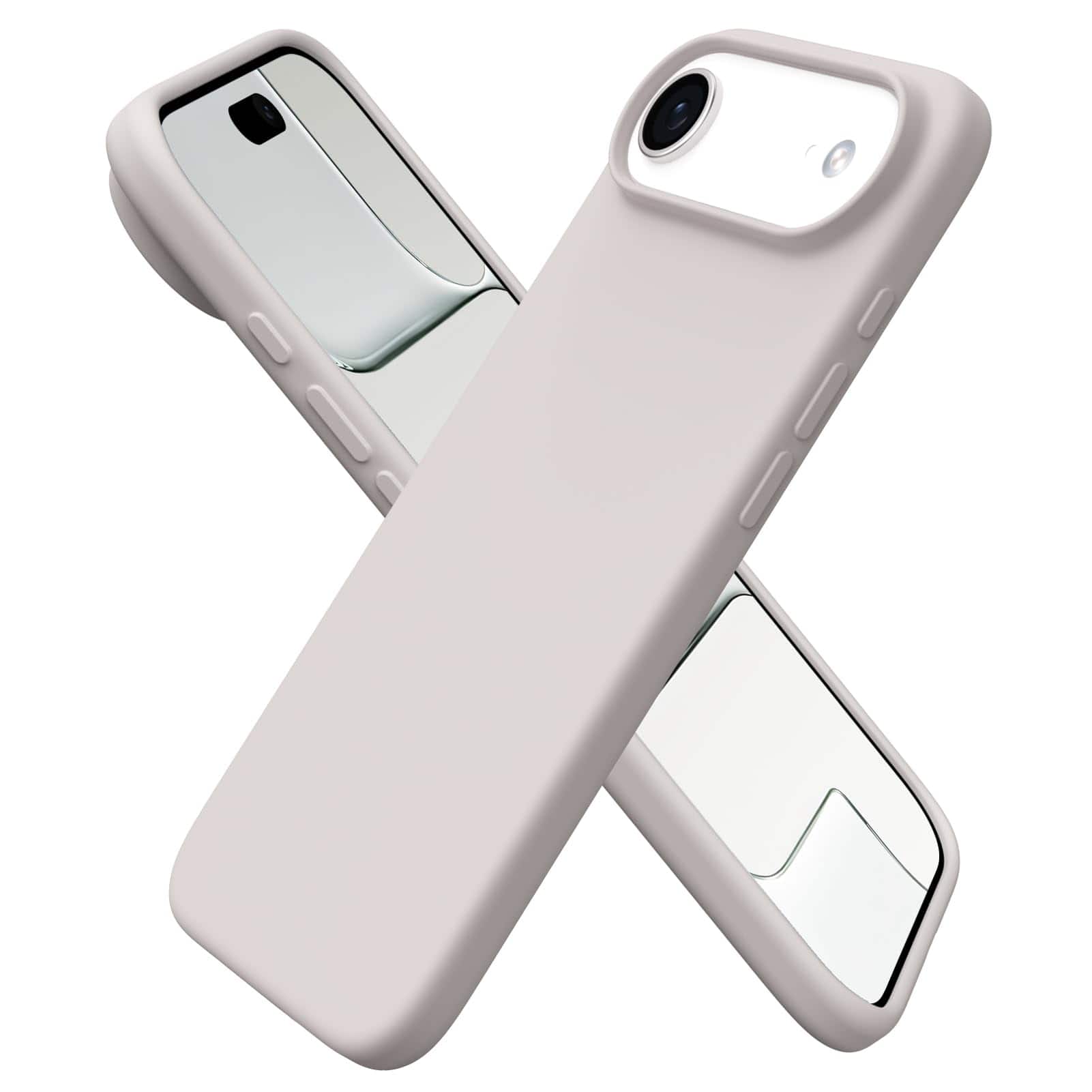 Ornarto - Designed for iPhone Air Case 6.5", Liquid Silicone Soft Gel Rubber Shockproof Protective Case - Stone Gray