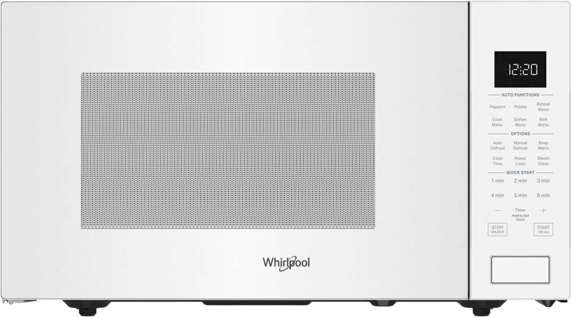Whirlpool - 1.6 Cu. Ft. Countertop Microwave with Sensor Cooking - White - Front_Zoom