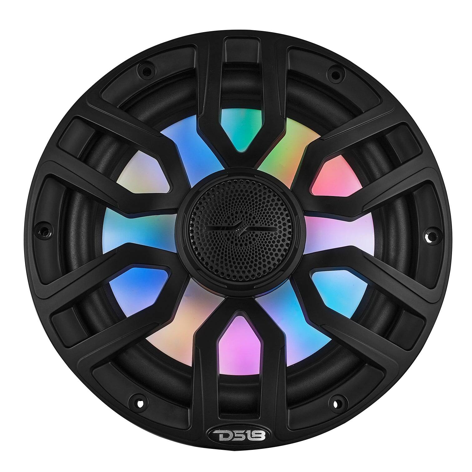 Alt View 2. DS18 Audio - NXL-IQ 8" 2-way Coaxial Speaker with Built-in Driver and Grille (Pair), 175W RMS 4-Ohm - Black.
