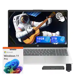 HP - 15.6" FHD Touchcreen Laptop,Intel Ultra 5 125H,16GB DDR5,1TB SSD+1TB Dock Set,Intel Arc Graphics,Win 11 Pro - Silver