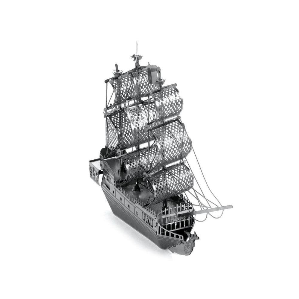 Back. Metal Earth - Model Kit Black Pearl Ship (Moderate Difficulty) Steel Model by Metal Earth - Silver.