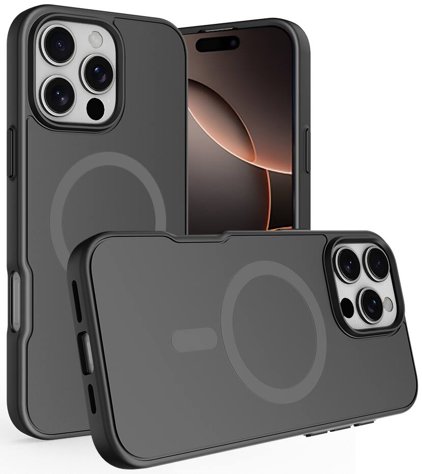 Alt View 2. Nakedcellphone - Case for iPhone 16 Pro Phone - Compatible with MagSafe - Black.