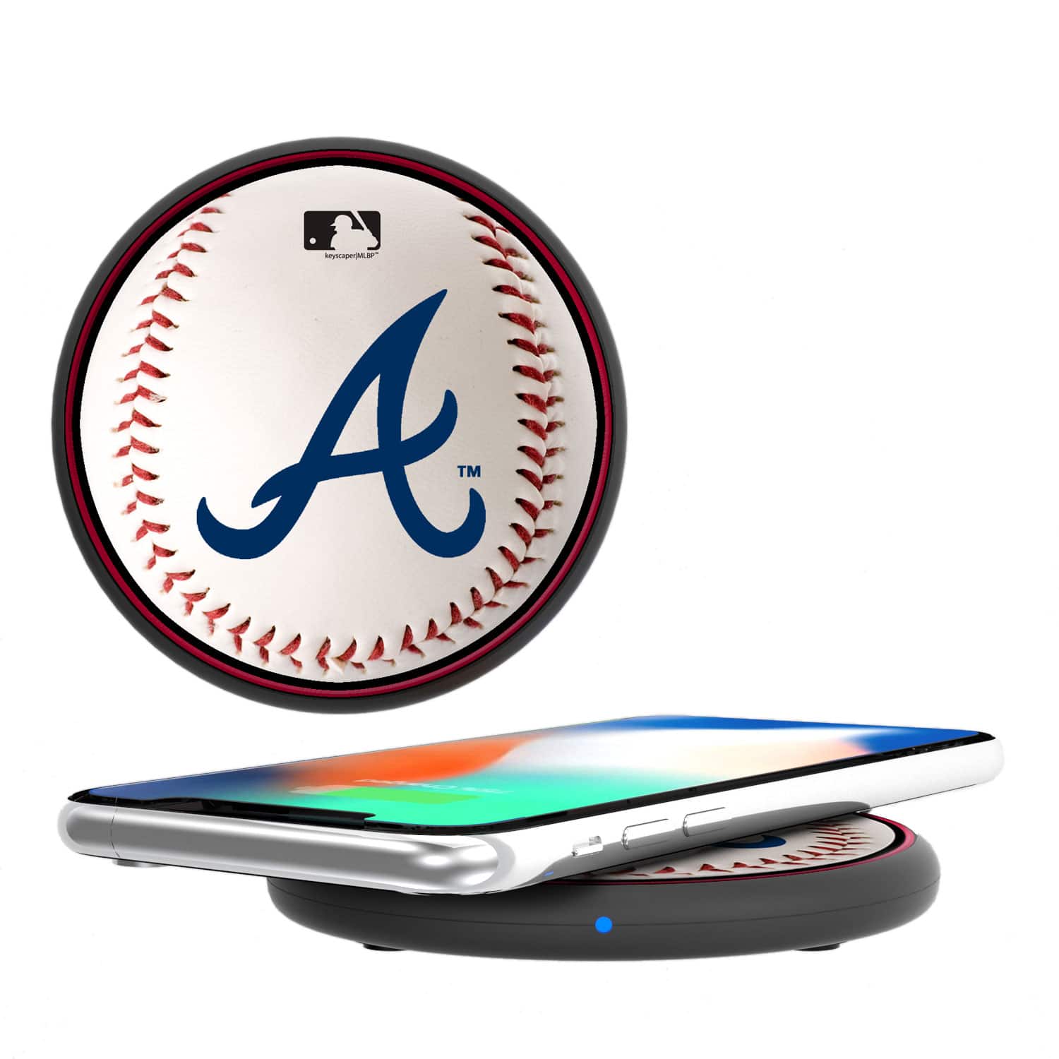 Keyscaper - Atlanta Braves Wireless Charging Pad - Multicolor