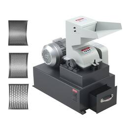 VEVOR - Hammer Crusher, 3KW 220V Electric Rock Stone Shatter Grinder, Glass Crushing Machine with 400 to 600 kg/h Crushing - Gray