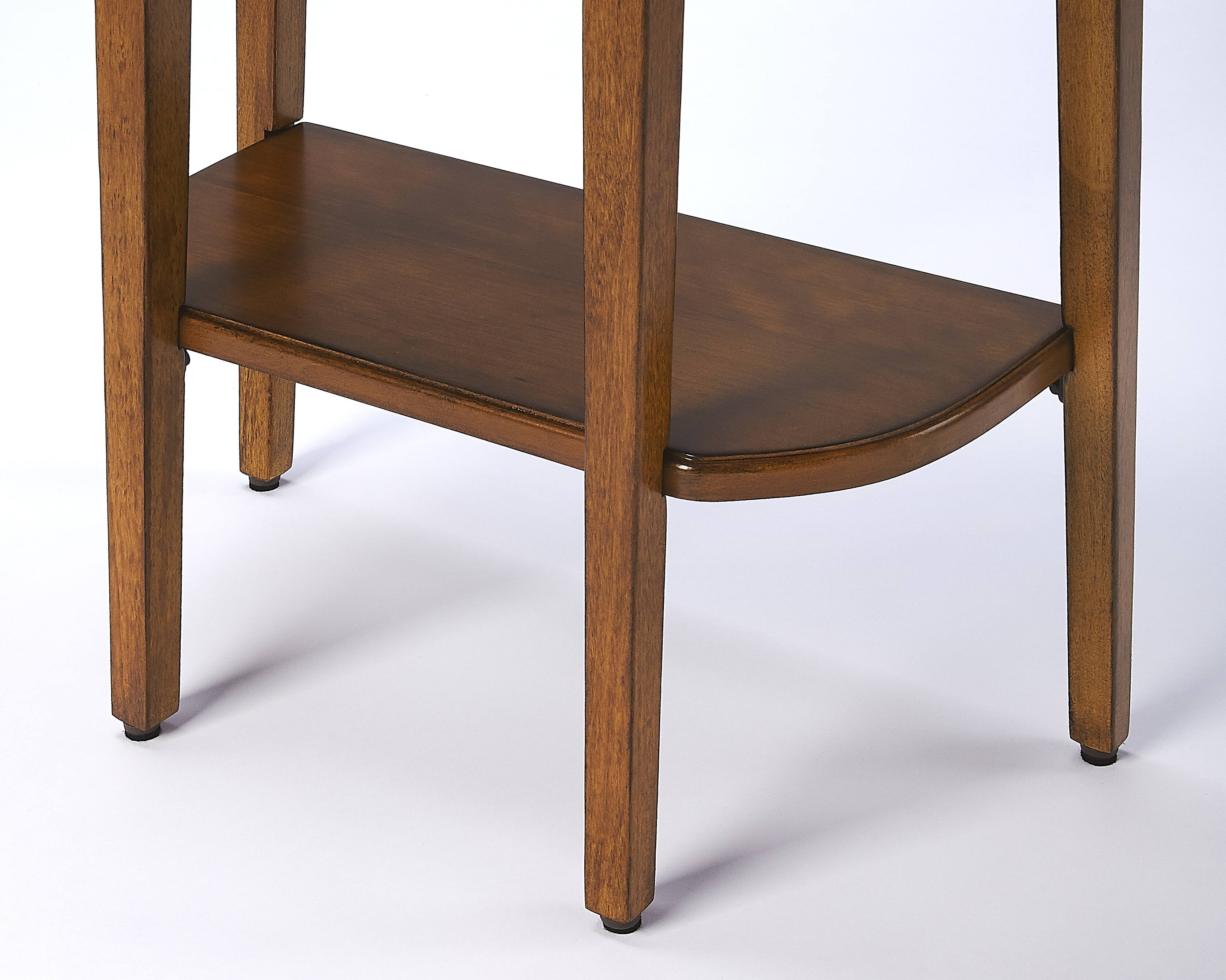 Alt View 5. Butler Specialty - Wendell 17.5 in. W Demilune Wood Console Table with Lower Open Shelf - Medium Brown.