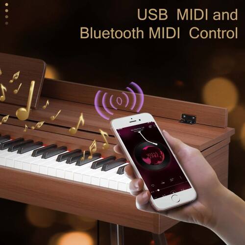 Winado 88 Key Weighted Keyboard Piano Electric Digital Music Keyboard ...
