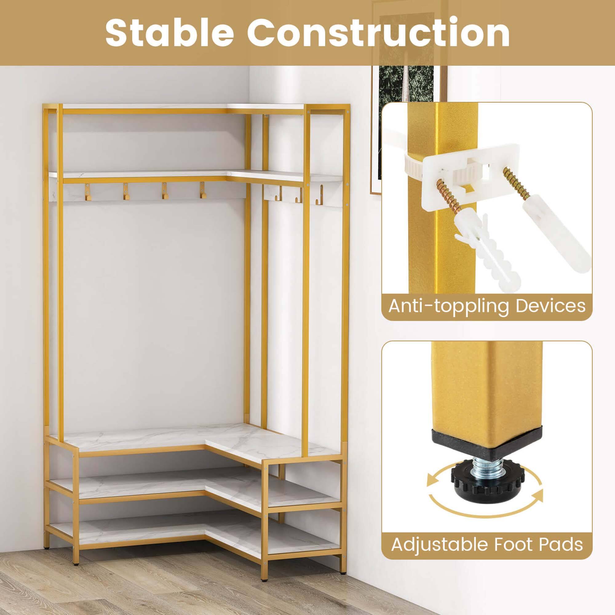 Stable Construction
Anti-toppling Devices
Adjustable Foot Pads