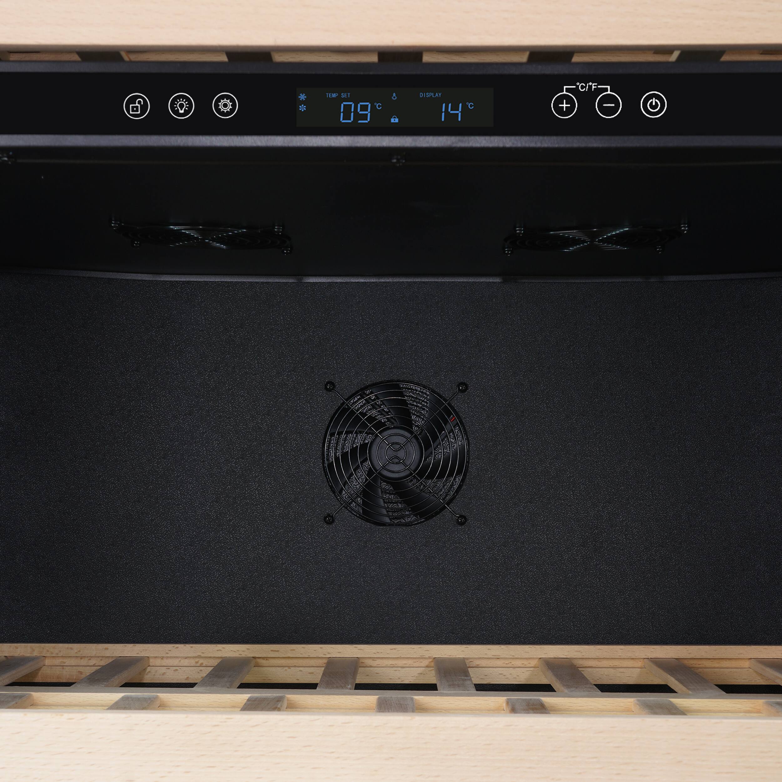 Alt View 10. Forno Appliances - Celano 150-Bottle Convertible Dual Zone Wine Cellar and Beverage Cooler - Stainless steel.