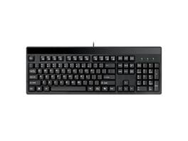 Adesso - EasyTouch 130 Full Sized Wired Mechanical Keyboard With CoPilot AI Hotkey - Cable Connectivity - Full-size - USB - Black