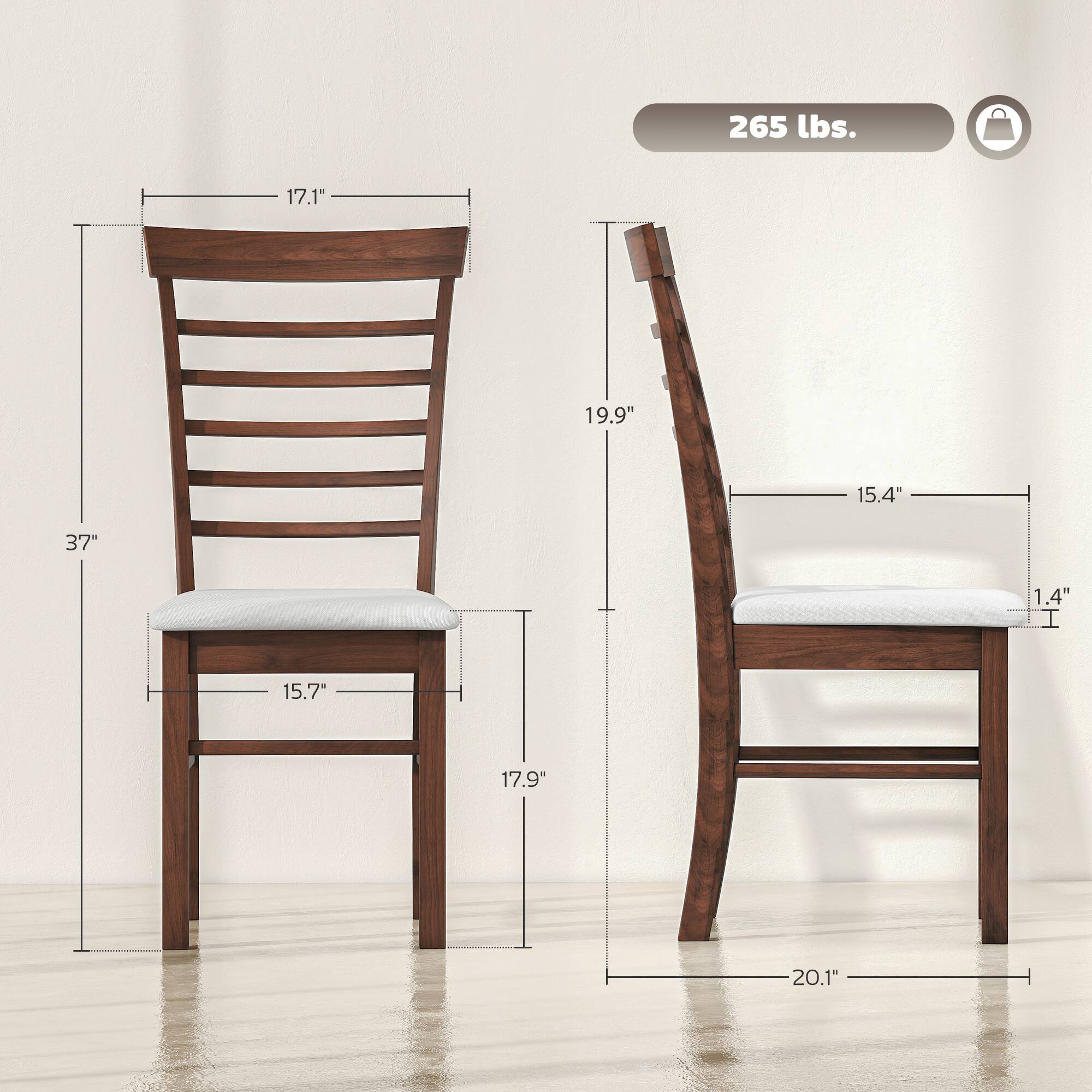 265 lbs.  
17.1"  
19.9"  
15.4"  
37"  
1.4"  
15.7"  
17.9"  
20.1"