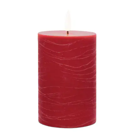 Front. BreeBe - FIA Wick Red Pillar Candle (Set of 2) - Red.