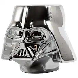 Surreal Entertainment - StarWars Collectible | Star Wars Darth Vader Mug | Chrome Molded - Silver
