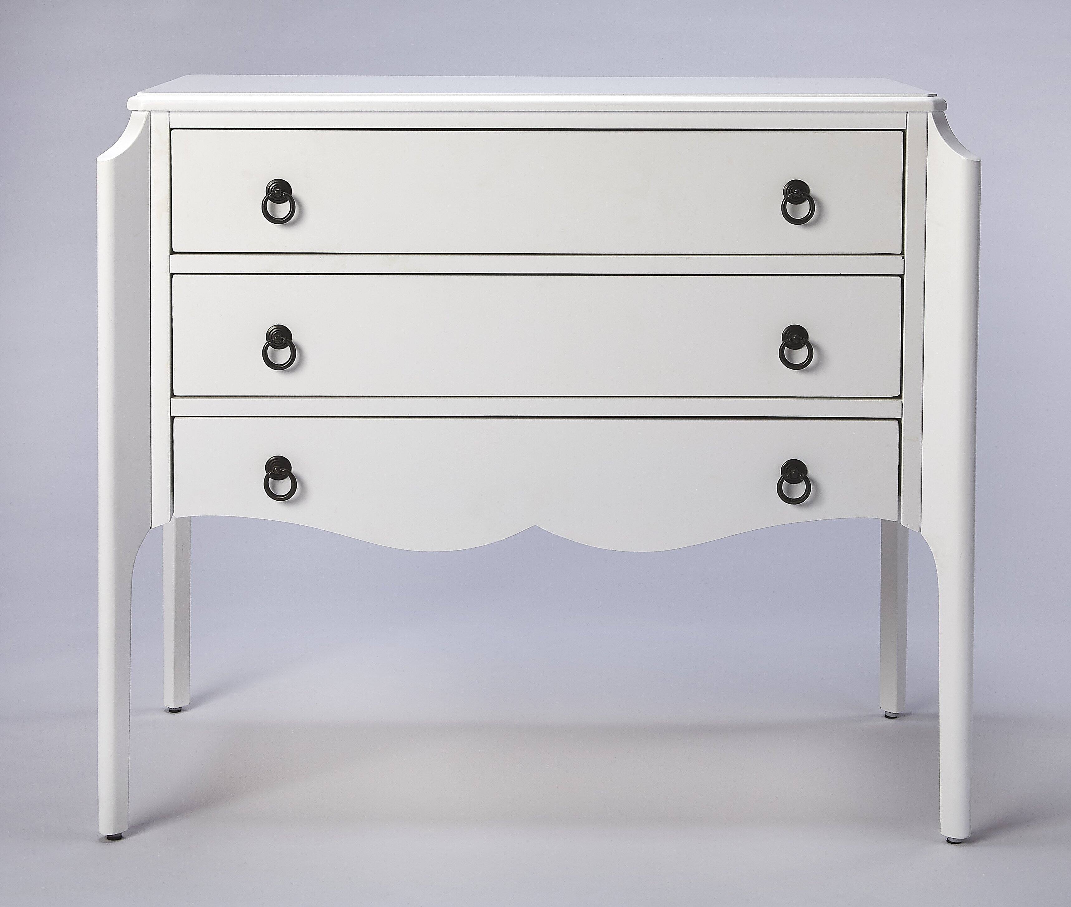 Alt View 5. Butler Specialty - Wilshire 34 in. W Rectangular Wood 3 Drawer Accent Chest - White.