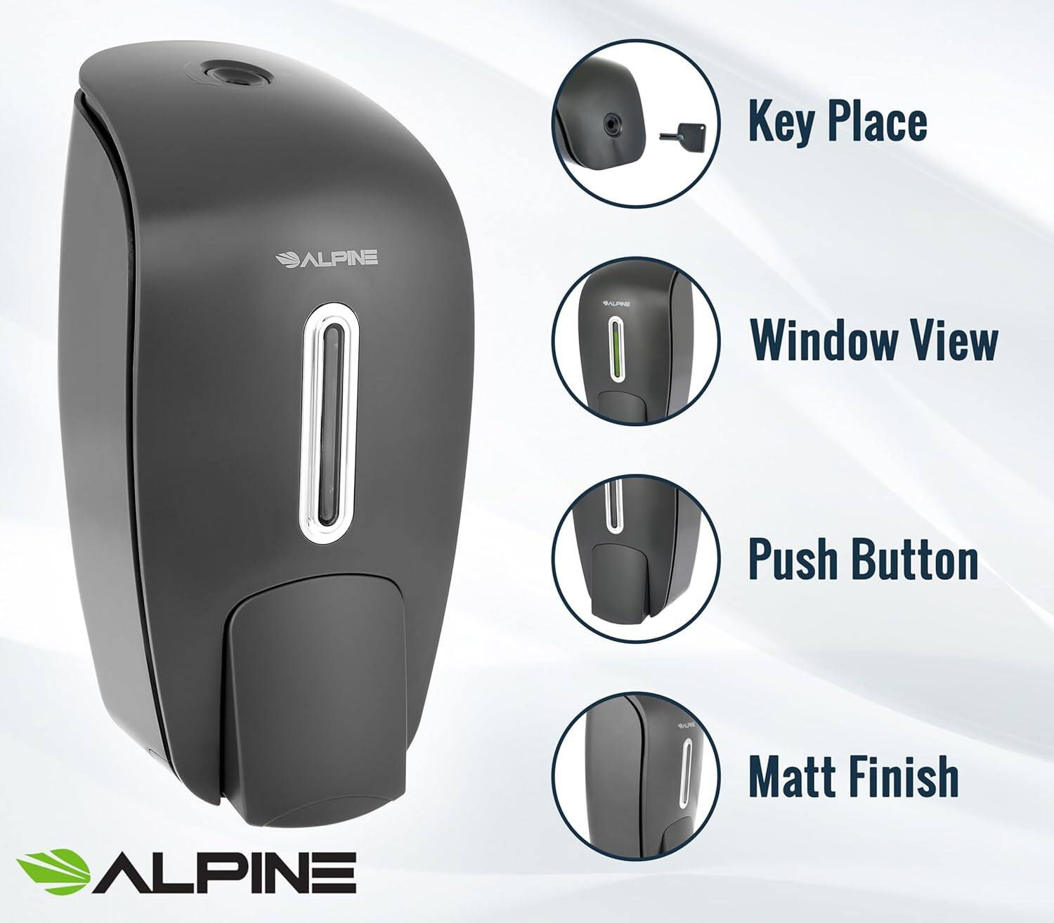 ALPINE, Key Place, Window View, Push Button, Matt Finish, ALPINE