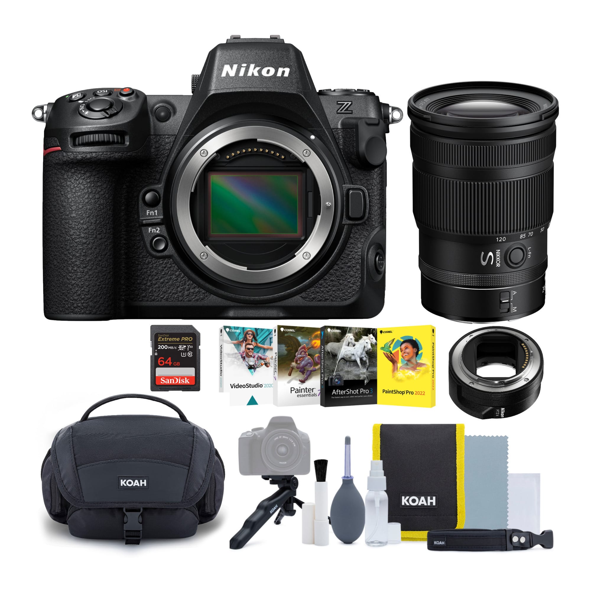 Nikon Z8 Mirrorless Camera with 24 120mm f/4 Lens and FTZ II
