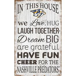 Fan Creations - Nashville Predators 11'' x 19'' Team In This House Sign - Multicolor