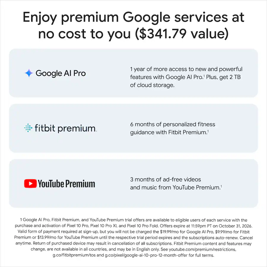 Enjow premium Google sevices at no cost to you