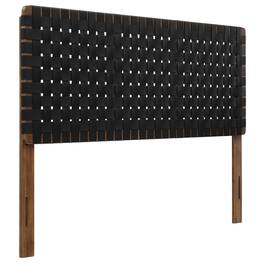 Sparta Weave Vegan Leather Queen Headboard by Modway - Black