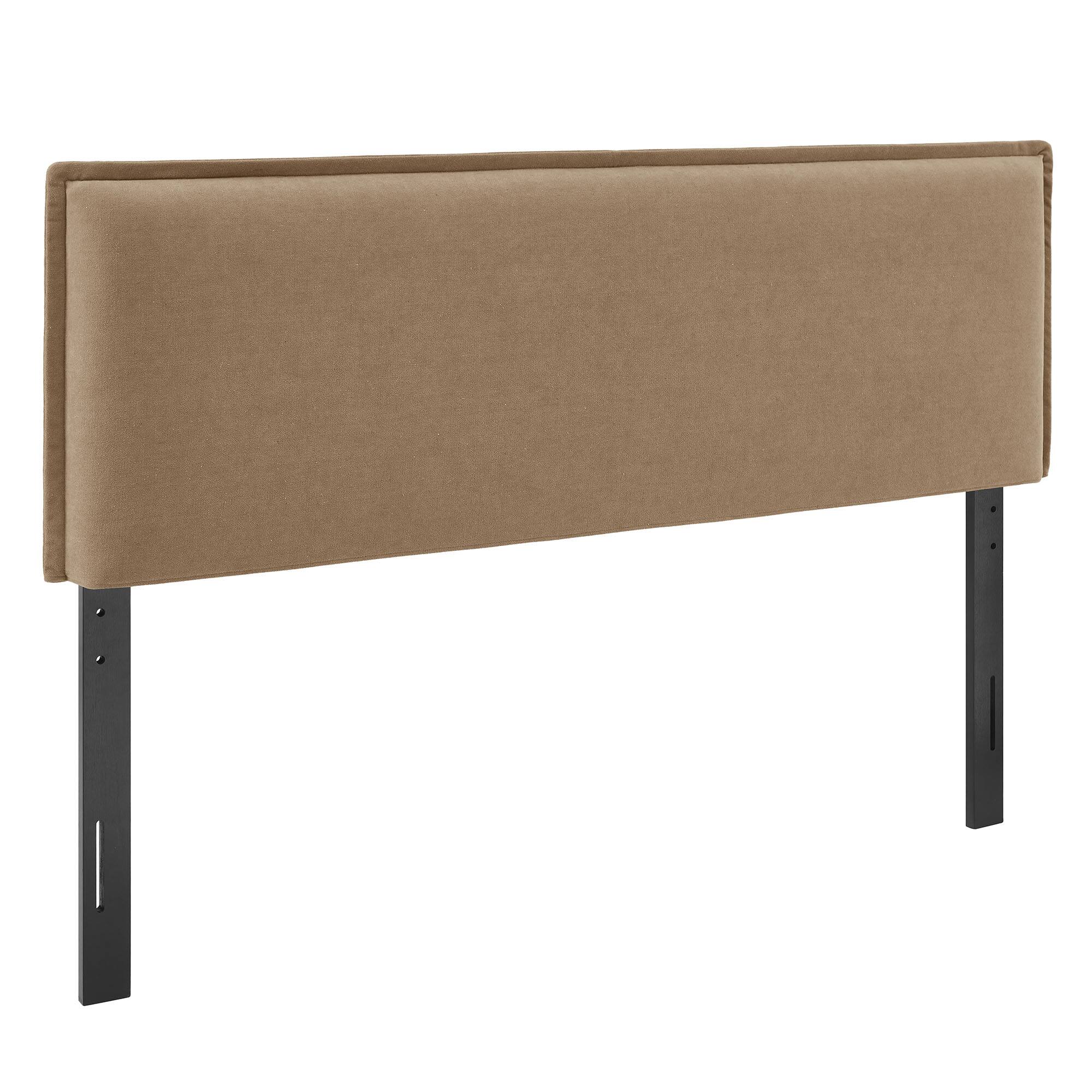 Angle. Modway - Camille Upholstered Linen Blend Headboard by Modway - Almond.
