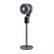 Alt View 9. Costway - Costway Pedestal Fan for Bedroom, Compact Oscillating Standing Fan with 70° Oscillation - Gray.
