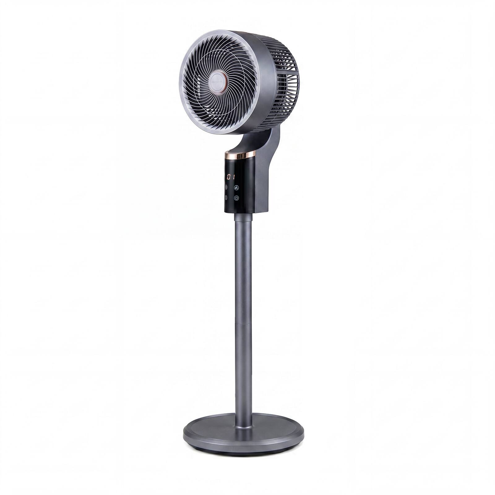 Alt View 9. Costway - Costway Pedestal Fan for Bedroom, Compact Oscillating Standing Fan with 70° Oscillation - Gray.